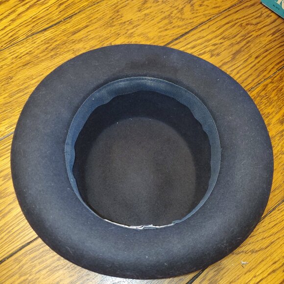 Women's Amanda Smith Fedora Hat, Black, Wool, one size, Adjustable Brim Ex Con! - Picture 4 of 5